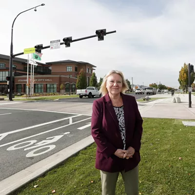 Image: A narrower Sprague Avenue now connects Spokane Valley City Hall and Balfour Park