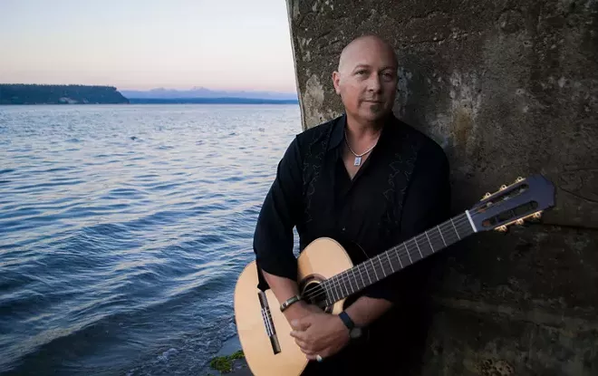 Andre Feriante with his guitar