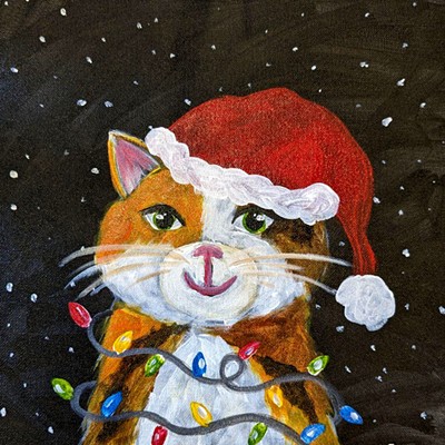 Image: Holiday Paint and Sip: Santa Paws