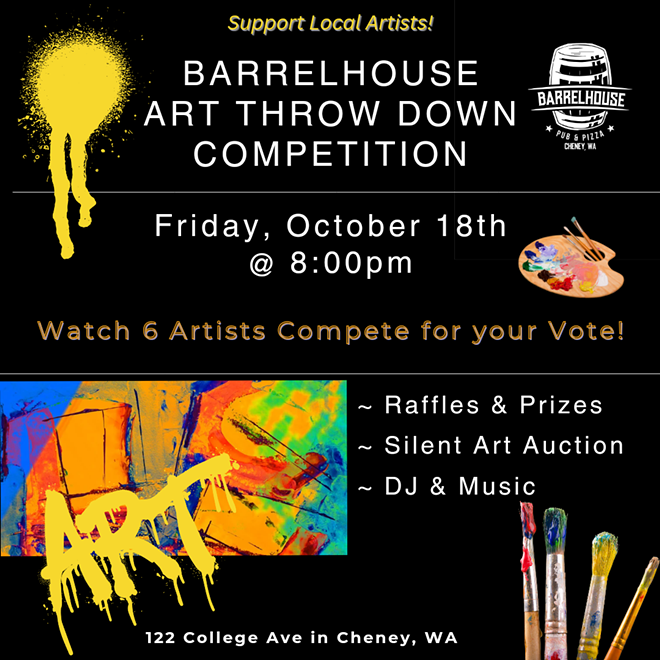 Barrelhouse Art Throw Down Barrelhouse Pub & Pizza Visual Arts