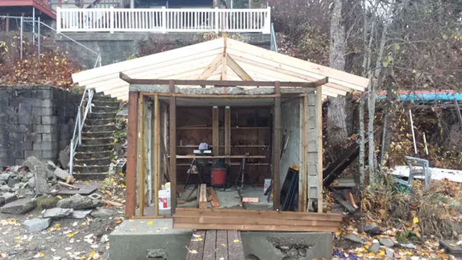 Image: Before & After: Diamond Lake Boat Shed