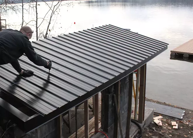 Image: Before & After: Diamond Lake Boat Shed