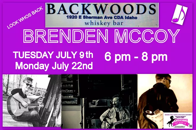 Brenden McCoy back at the Back woods 2 nights in July