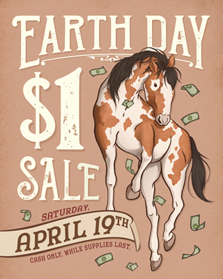 Image: Buffalo Exchange Earth Day $1 Sale