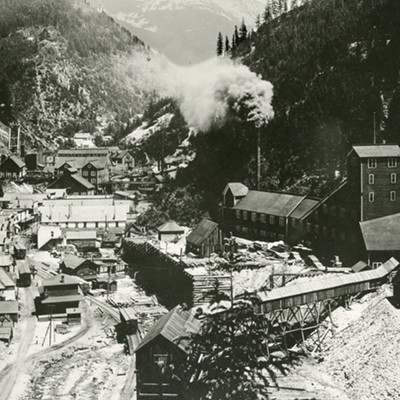 Image: Burke, Idaho: Wedged between mountains, the Silver Valley &#10;mine town's history of rich resources still &#10;echoes down the canyon