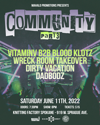 Community 3: VitaminV, B2B, Blood Klotz, Wreck Room Takeover, Dirty Vacation
