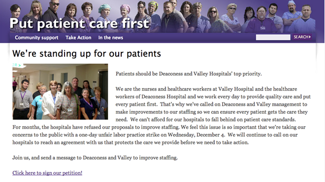 Deaconess, Valley nurses say Wednesday strike imminent