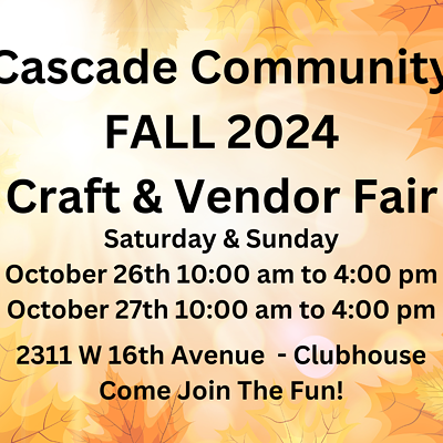 Image: Fall 2024 Vendor/Craft Fair