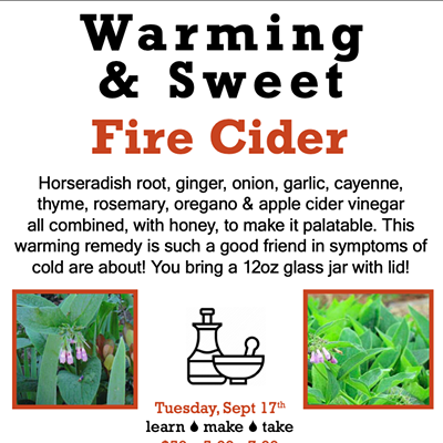Image: Fire Cider Herbal Class