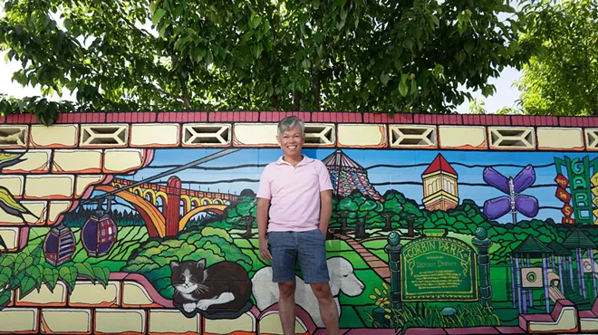 Image: Gatieh Nacario creates vivid paintings and murals combining his Filipino heritage with symbols of his new home, Spokane