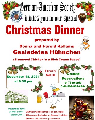 German-American Society of Spokane Christmas Dinner
