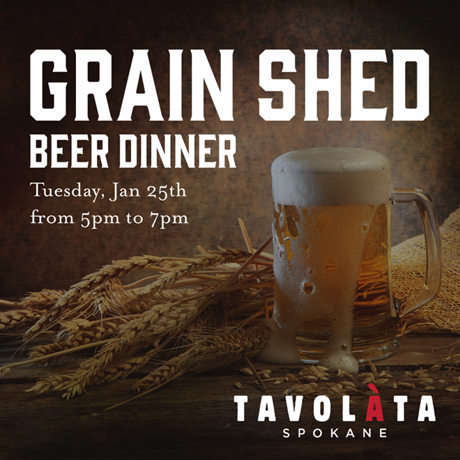 Join us at Tavolata on Jan. 25th for Grain Shed beer dinner!