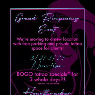 Image: Heartbreaker Tattoo Grand Reopening