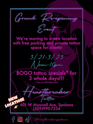 Image: Heartbreaker Tattoo Grand Reopening