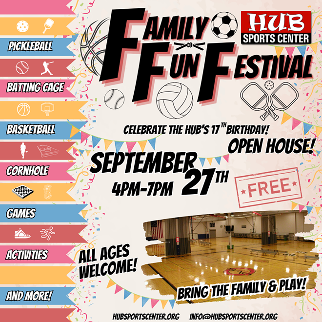 HUB Family Fun Festival September 27th, 4pm-7pm