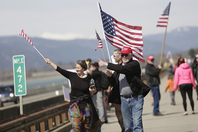 Idaho Stay-Home Order Protest at The Long Bridge