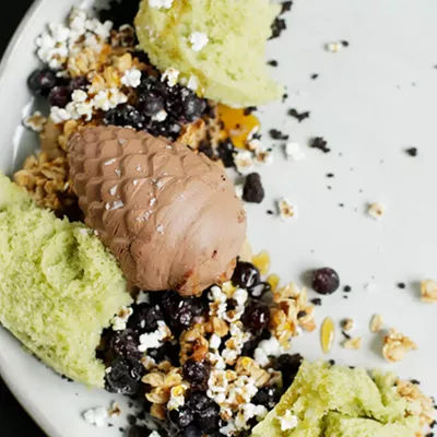 Image: Inland Pacific Kitchen's desserts&#10; are so creative and complex, &#10;they don't even look like food