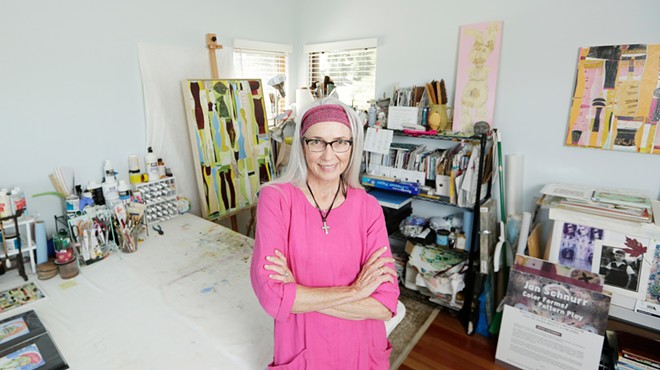 Janie Schnurr's abstract artworks capture a childlike exuberance for shape, color and pattern