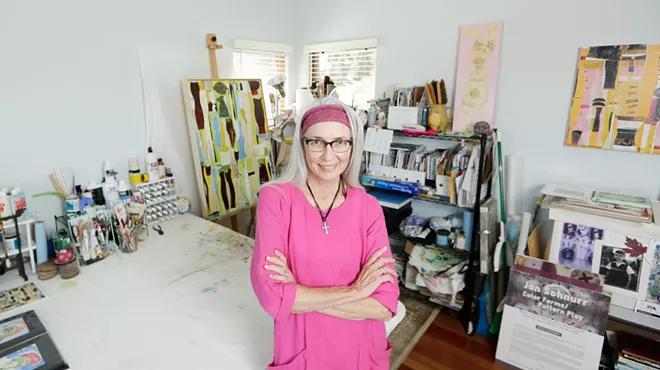 Image: Janie Schnurr's abstract artworks capture a childlike exuberance for shape, color and pattern