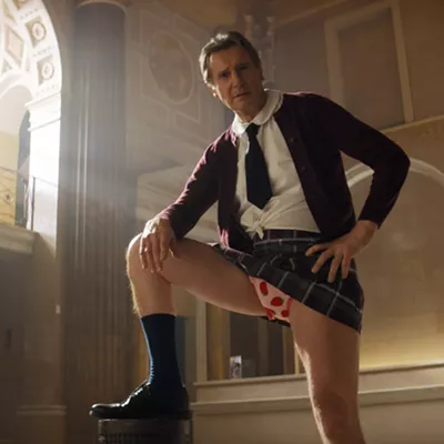 Image: Liam Neeson is no Leslie Nielsen, but his The Naked Gun is a spectacularly stupid chuckle-fest