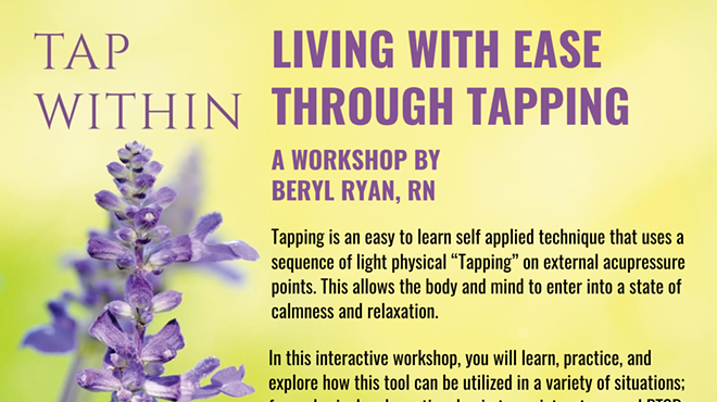 Image: Living With Ease Through Tapping Workshop