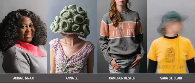 MFA candidates: Abigail Nnaji, Anna Le, Cameron Kester, and Sara St. Clair