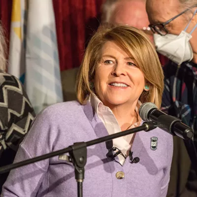 Image: ANALYSIS: Mayoral challenger Lisa Brown says Spokane is 'stuck in neutral.' Woodward says Brown's ideas are 'radical' and 'straight out of Seattle'