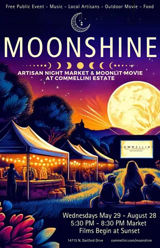 Image: Moonshine Artisan Night Market & Moonlit Movies