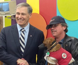 Gov. Jay Inslee meets with formerly homeless Spokane women