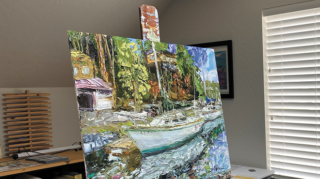 North Idaho's Arlon Rosenoff paints quickly - and thickly - to capture light and motion