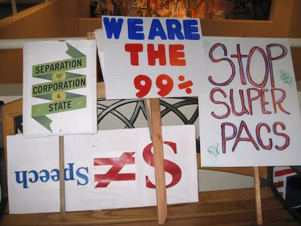 Occupiers and amenders stage protest, panel