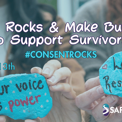Image: Paint Rocks and Make Buttons to Support Survivors