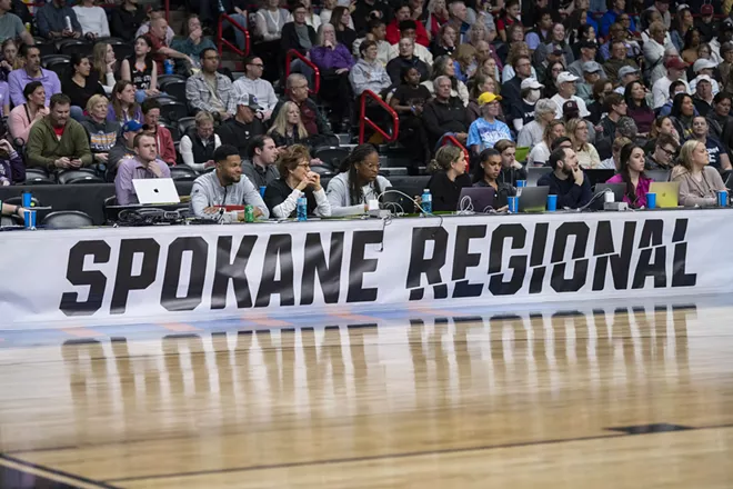 Image: Photos for the 2025 Women's NCAA Basketball Tournament at Spokane Arena