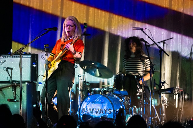 Photos of Alvvays and The Beths performing at The Knitting Factory on August 21, 2024