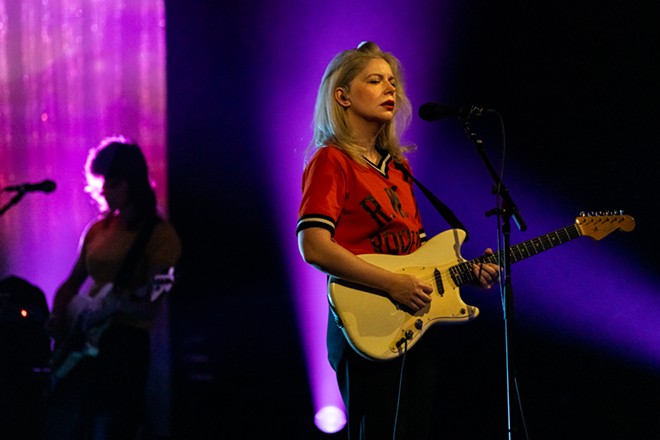 Photos of Alvvays and The Beths performing at The Knitting Factory on August 21, 2024