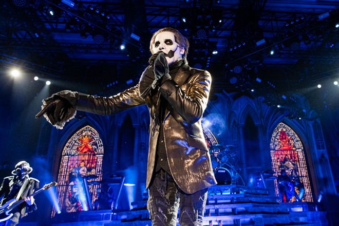 Photos of Ghost performing at BECU Live at Northern Quest Casino with Amon Amarth on August 5, 2023