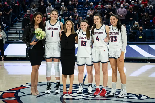 Image: Photos of Gonzaga women's senior day win over Loyola Marymount on Feb. 26, 2022