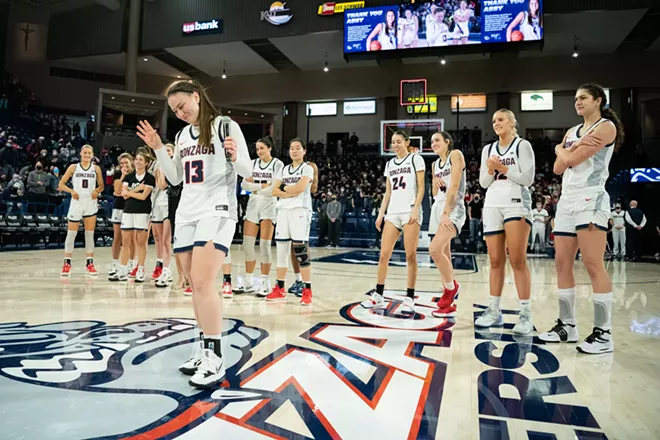 Image: Photos of Gonzaga women's senior day win over Loyola Marymount on Feb. 26, 2022
