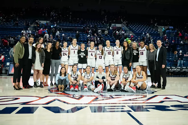 Image: Photos of Gonzaga women's senior day win over Loyola Marymount on Feb. 26, 2022