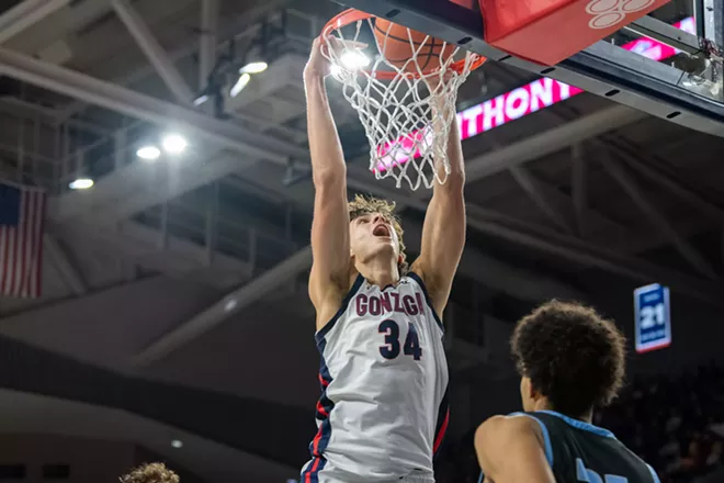 Image: Photos of Gonzaga's 109-52 exhibition win over Warner Pacific University on Wednesday, October 30, 2024