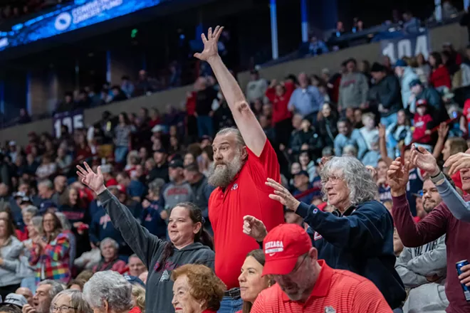 Image: Photos of Gonzaga's 81-50 win over Portland at the Community Cancer Fund Classic at the Spokane Arena on Thursday, January 2, 2025