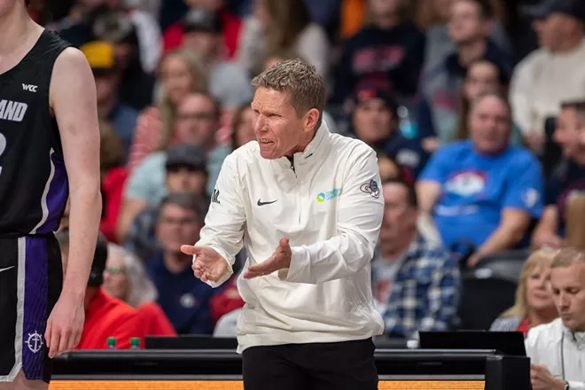 Image: Photos of Gonzaga's 81-50 win over Portland at the Community Cancer Fund Classic at the Spokane Arena on Thursday, January 2, 2025