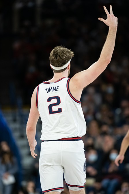 Image: Photos of Gonzaga's 81-69 win over Santa Clara on Feb. 19, 2022