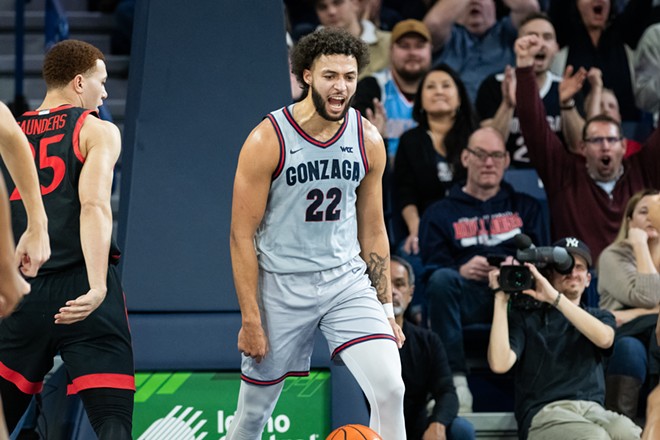 Photos of Gonzaga's 84-74 loss to San Diego State on Dec. 29, 2023