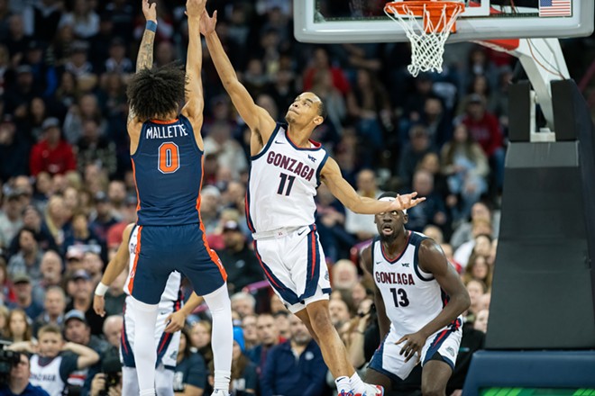 Image: Photos of Gonzaga's 86-60 win over Pepperdine at the Spokane Arena on Jan. 4, 2024