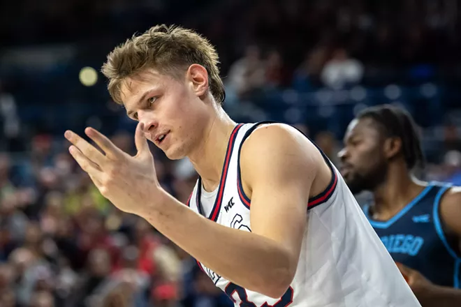 Image: Photos of Gonzaga's 93-80 win over San Diego on Wednesday, January 8, 2025
