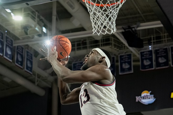 Photos of Gonzaga's 94-81 win over Santa Clara and Anton Watson's last game at The Kennel on Feb. 24, 2024