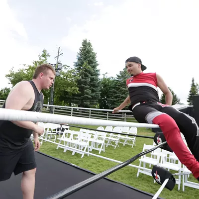 Image: Photos of Relentless Wrestling's anniversary show at Trailbreaker Cider