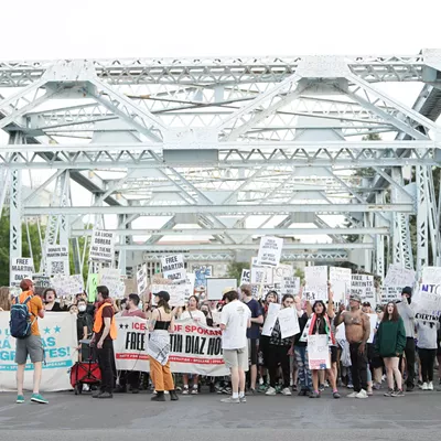 Image: Photos of the ICE protest in Spokane on Wednesday, June 11 2025