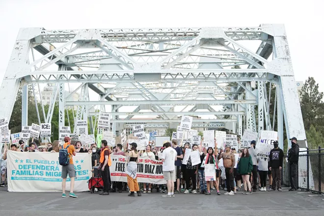 Image: Photos of the ICE protest in Spokane on Wednesday, June 11 2025